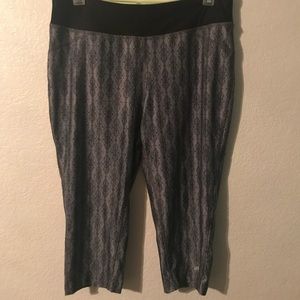 Lace patterned workout pants